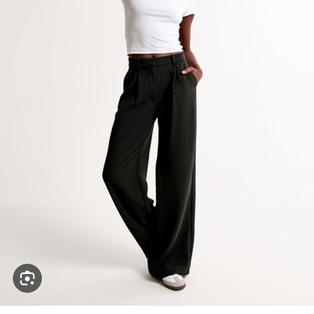 Abercrombie & Fitch Black Wide-Leg Pants